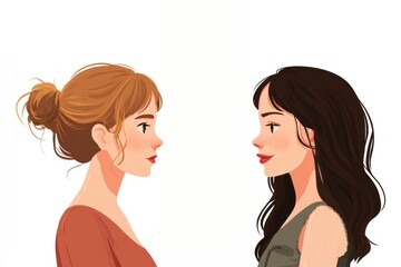 Two women talking