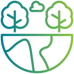 Green earth icon for ecology and environment, business, website, application, printing, document, poster design, etc