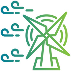 Wind power icon for ecology and environment, business, website, application, printing, document, poster design, etc