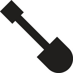 Shovel Icon on Black and White Vector Backgrounds