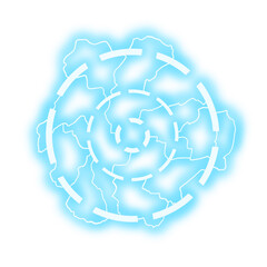 Blue lightning shooting scope effect