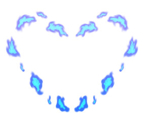 Blue Spark Heart Effect Frame