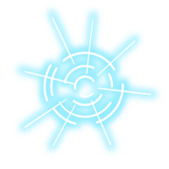 Blue glowing shooting scope effect