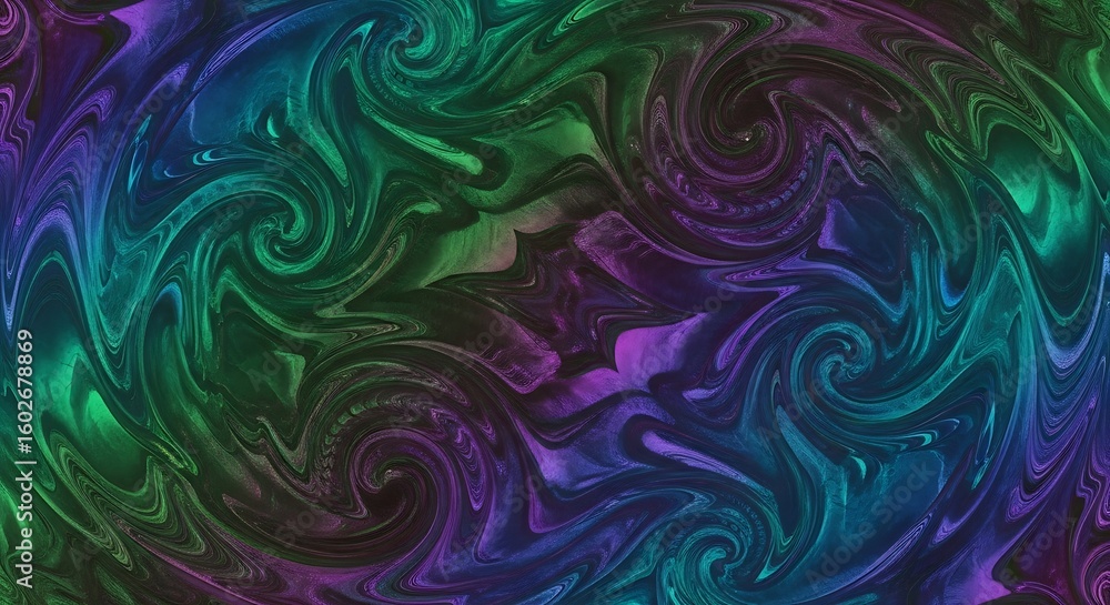 Poster swirling psychedelic abstract background with vivid colors and dynamic patterns