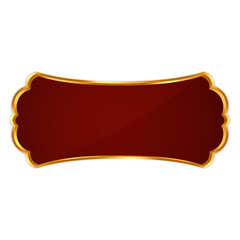 Luxury label template with red background