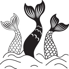 Mermaid Tail in Water