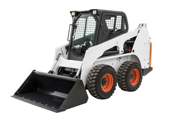 Naklejka premium Skid Steer Loader isolated on a transparent background. 