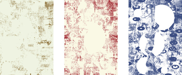Glitch distorted geometric shape . Noise destroyed logo . Trendy cyber punk poster . Glitched frame .Grunge textured . Distressed effect .Vector shapes with a halftone dots screen print texture.