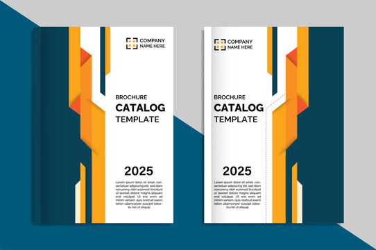 Modern yellow and blue cover design template business annual report brochure poster company profile catalog magazine flyer booklet leaflet vector illustration