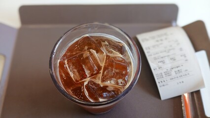 Close-Up of a Refreshing Glass of Iced Coffee on a Table