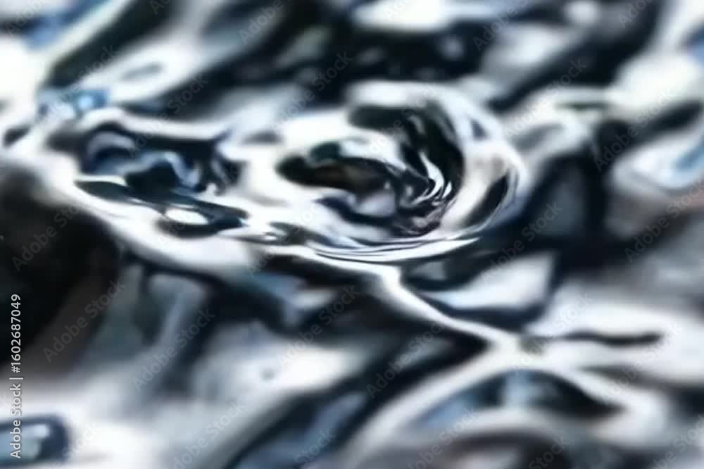 Poster captivating water surface with a swirl. the water reflects light, creating a dynamic and abstract pa