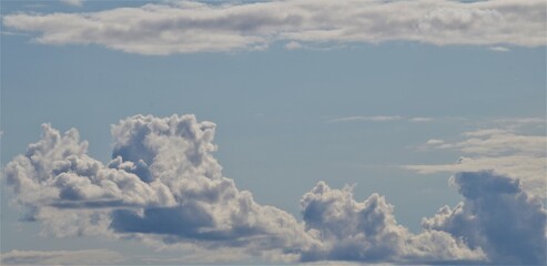 clouds in the blue sky