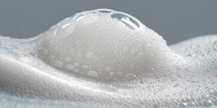 Foamy Cleanser Texture with Air Bubbles &ndash; Skincare and Beauty Background