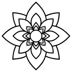 Minimal Flower Line Icons