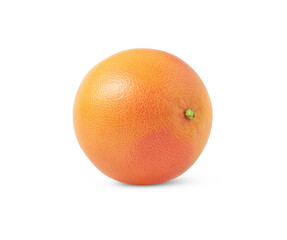 Whole citrus fruit isolated. Single ripe grapefruit fruit with clipping path.