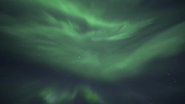 Auroral corona in the sky, real-time video