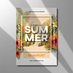 modern summer party invitation template design