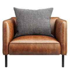 red leather armchair