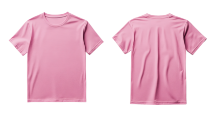 Front and back view of a light pink t-shirt