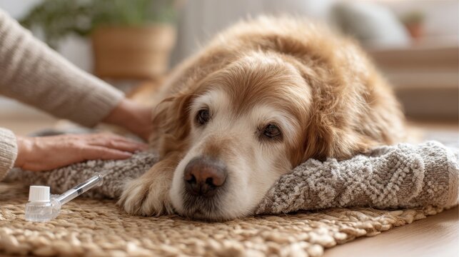 Caring for aging pets at home with love and tenderness,National Pet Hydration Awareness Month - Powered by Adobe