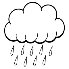 Minimal Rain Cloud Art