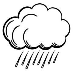 Minimal Rain Cloud Art