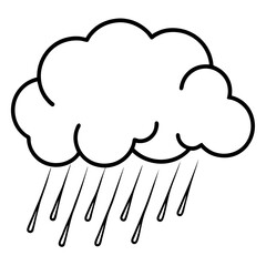 Minimal Rain Cloud Art