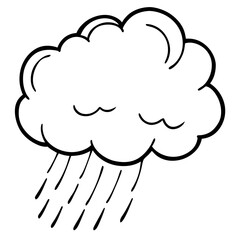 Minimal Rain Cloud Art