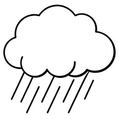 Minimal Rain Cloud Art