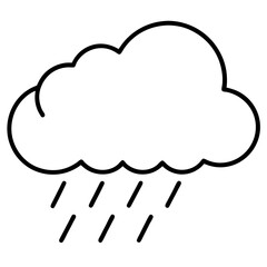 Minimal Rain Cloud Art