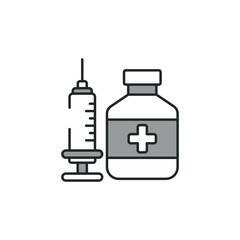  Vaccination icon design with white background stock illustration