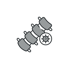 Backbone Infection icon design with white background stock illustration