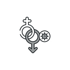 Gender Infection icon design with white background stock illustration