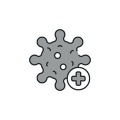 Infection icon design with white background stock illustration