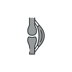 Tendon icon design with white background stock illustration