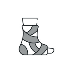 Leg Plaster icon design with white background stock illustration