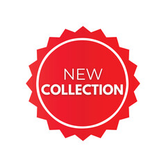 Red New Collection Badge for E-commerce and Promotions