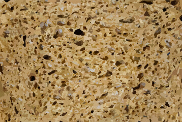 texture with a porous pattern in beige and brown tones