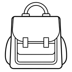 Minimal School Bag Vector Illustration