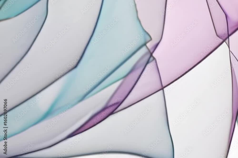 Poster abstract image of translucent colorful fabric gracefully flowing, evoking a sense of ethereal beauty