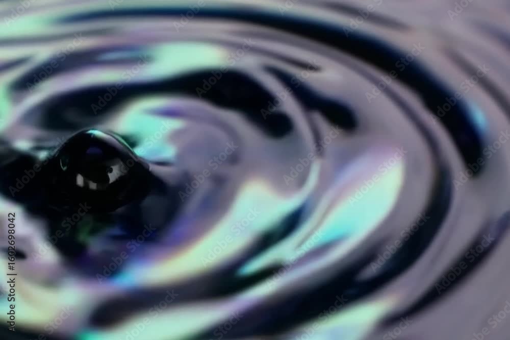 Aufkleber abstract ripple effect with swirling liquid surface in dark colors. this creates a mesmerizing and c