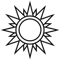 Minimal Sun Emblem – Vector Icon