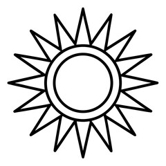 Minimal Sun Emblem – Vector Icon