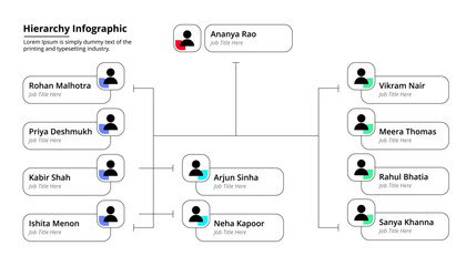 Hierarchy Infographic, clean and modern organization  structure!