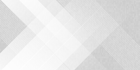  white geometric abstract background overlap layer on bright space with rounded rhomb effect decoration.