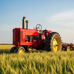 Obraz premium tractor in field