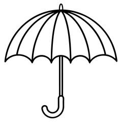 Minimal Umbrella Vector Icon