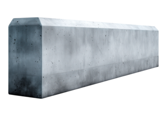 Durable concrete barrier robust security and traffic control for modern infrastructure projects isolated on png background