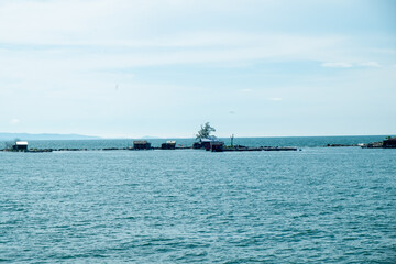 Neon Lights Reflected on River at Night