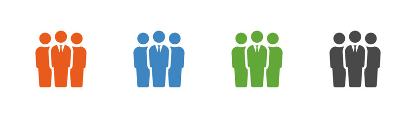 Vector icon of leadership, people, group, management or teamwork.